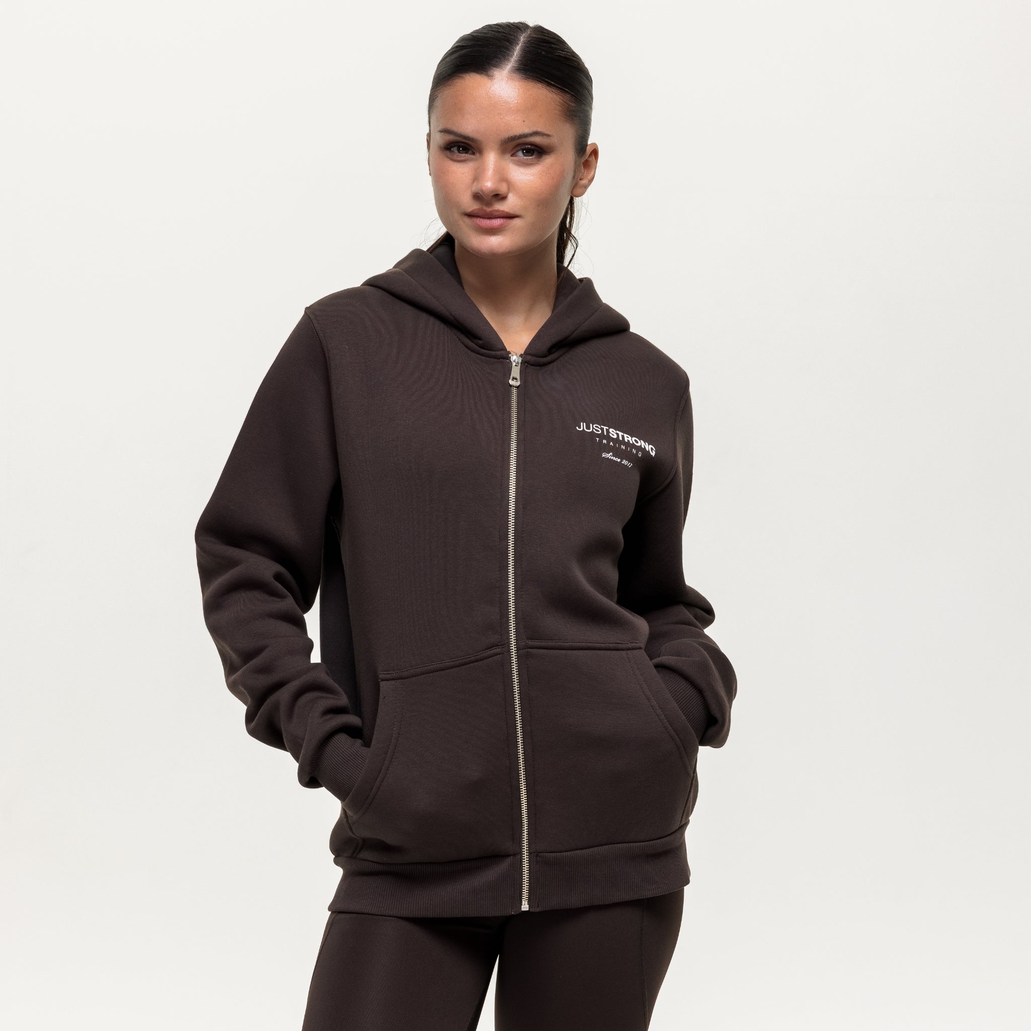 Training Essentials Motion Zip Hoodie - Cocoa