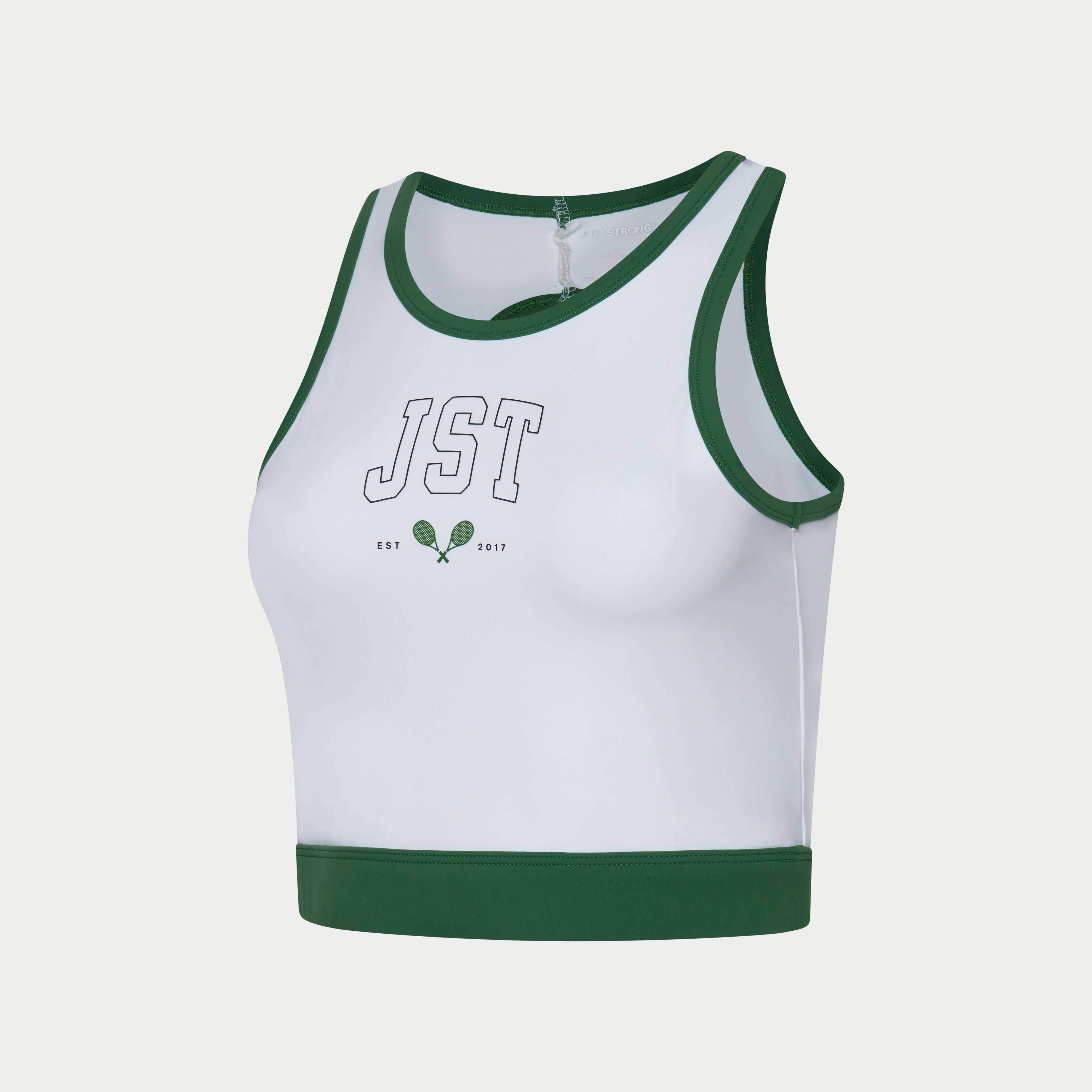 Ace Cropped Vest - White/Green (PRE ORDER)