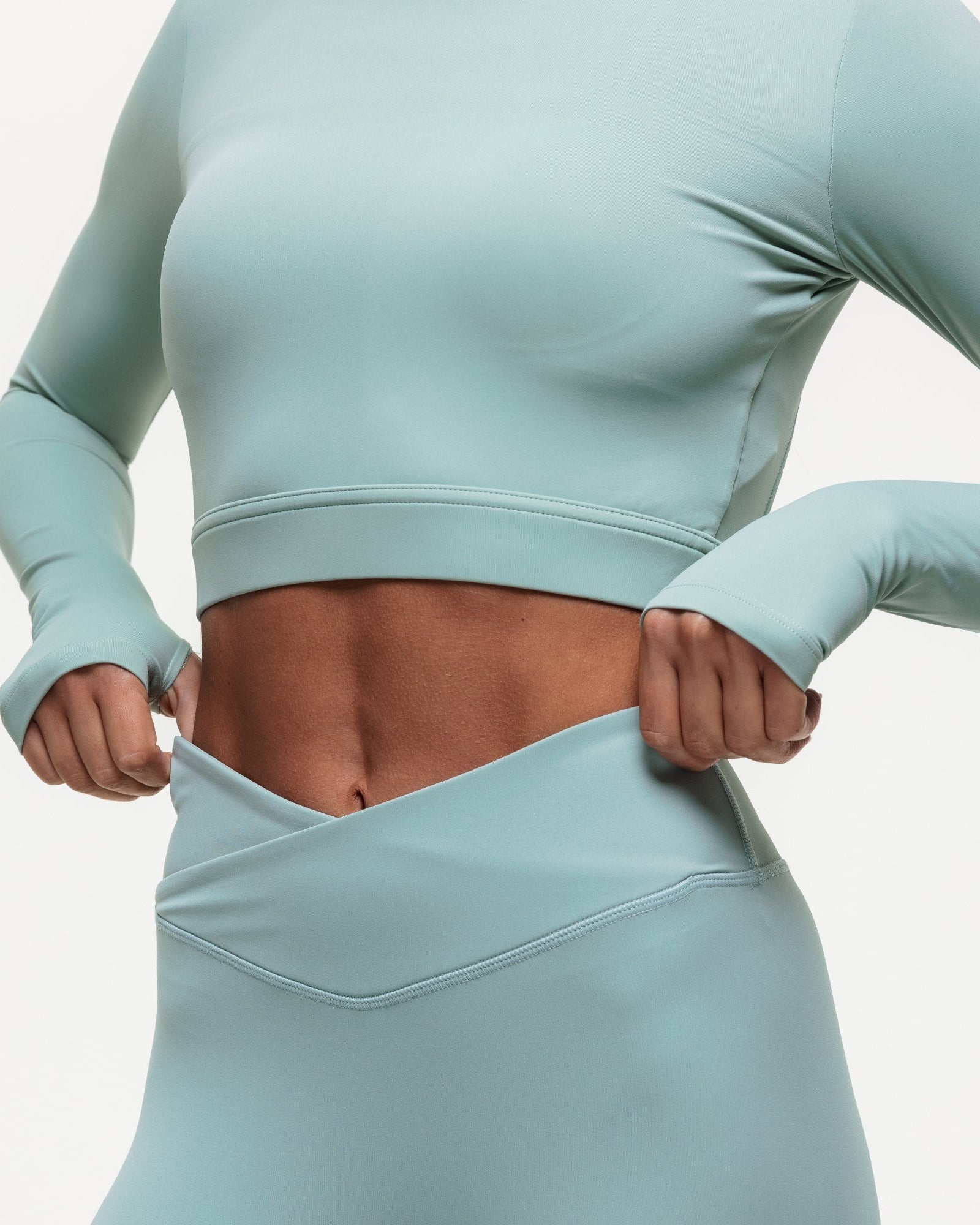 Karma Long Sleeve Crop Top - Seamoss