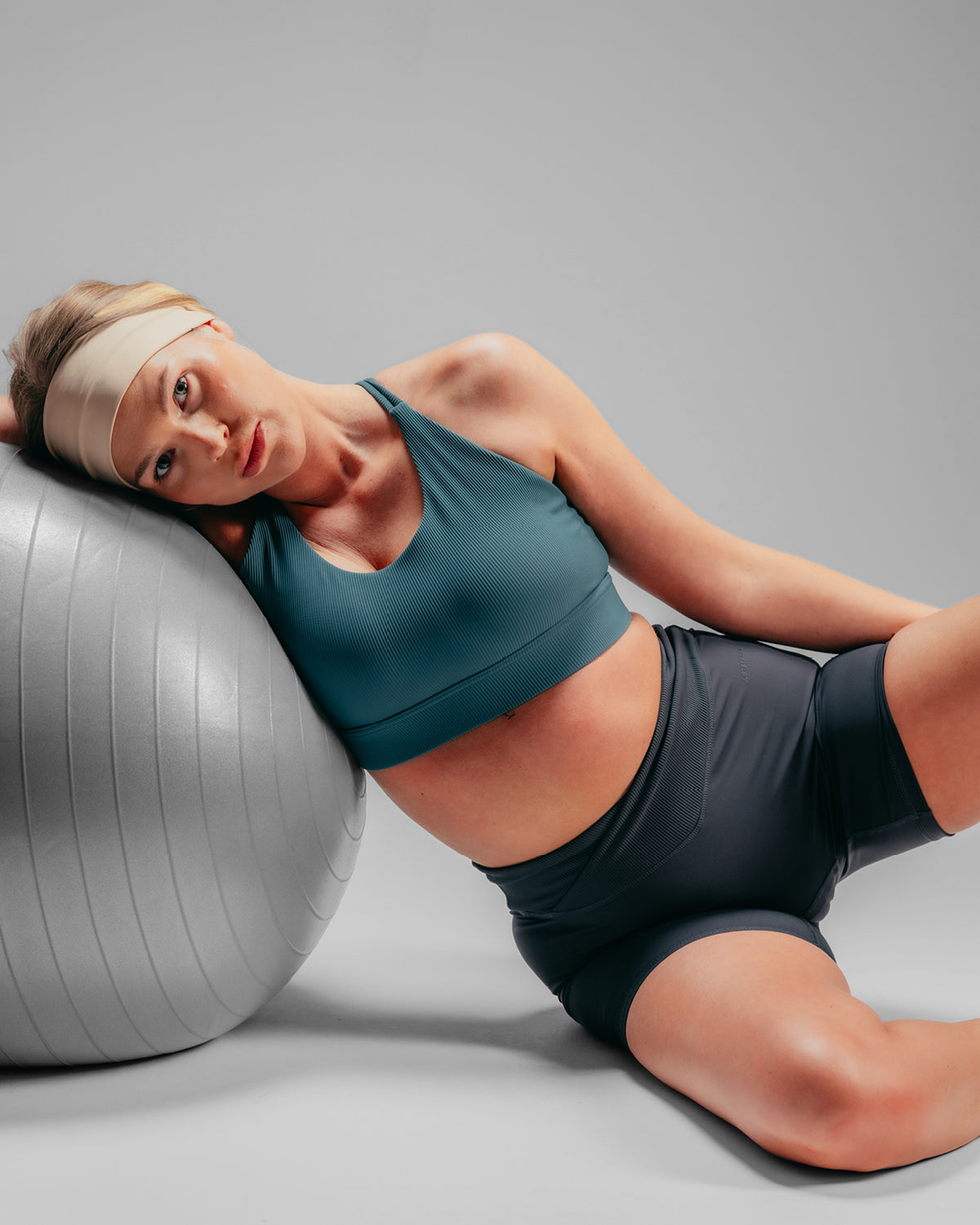 Wrap Over Cycle Shorts - Washed Black