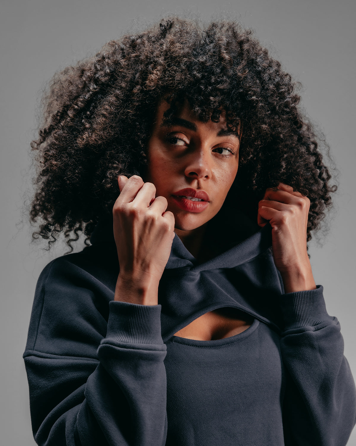 Ultimate Crop Hoodie - Washed Black