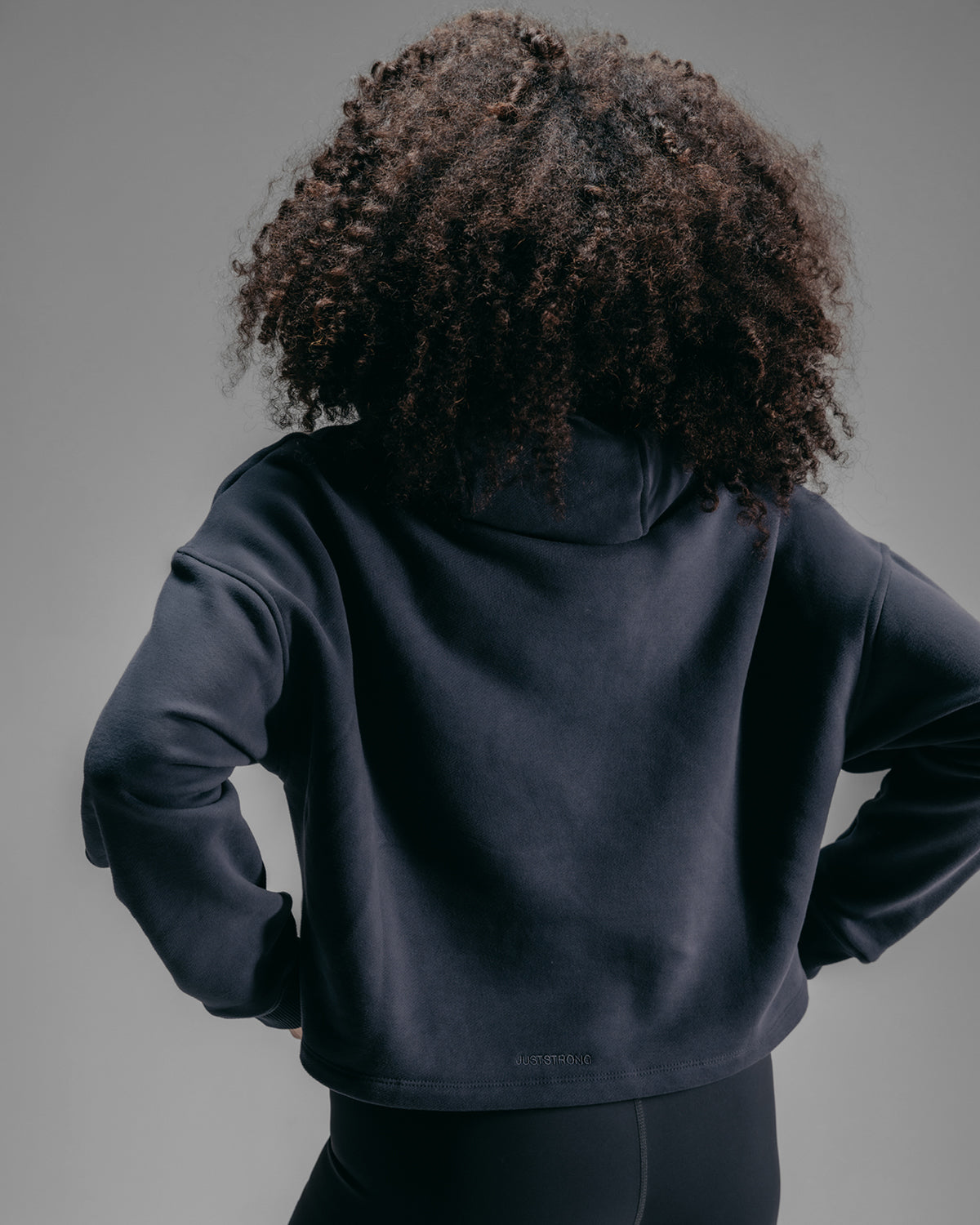 Ultimate Crop Hoodie - Washed Black