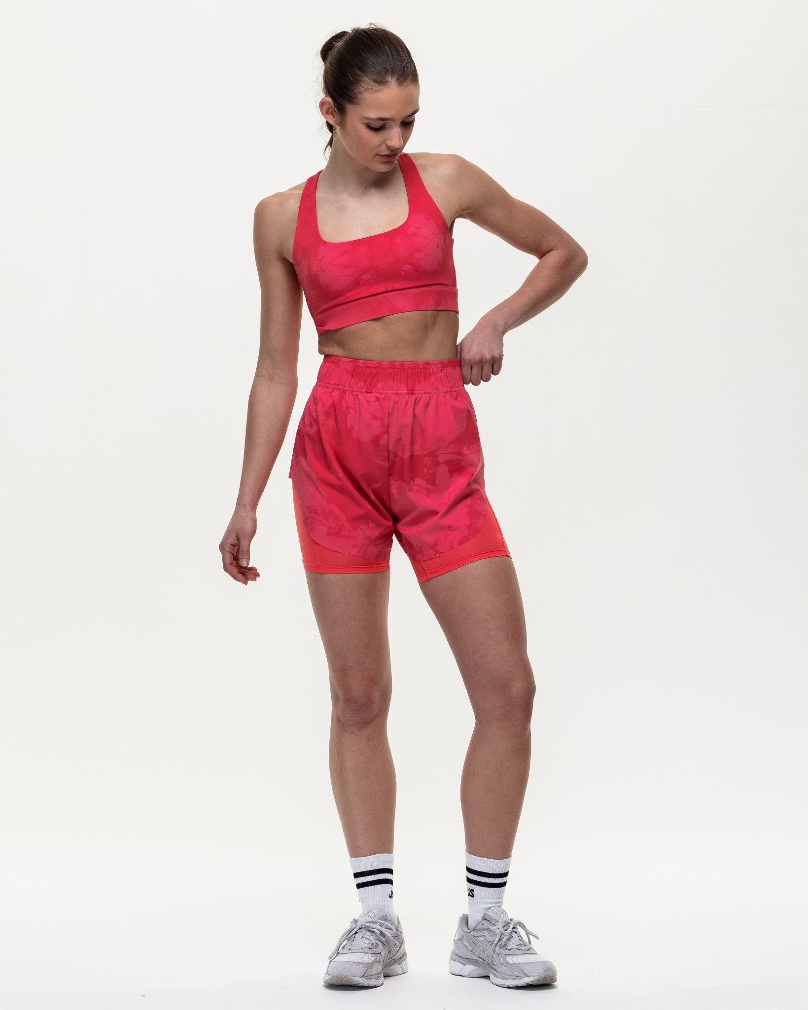 Flex Medium Support Bra - Coral Marble