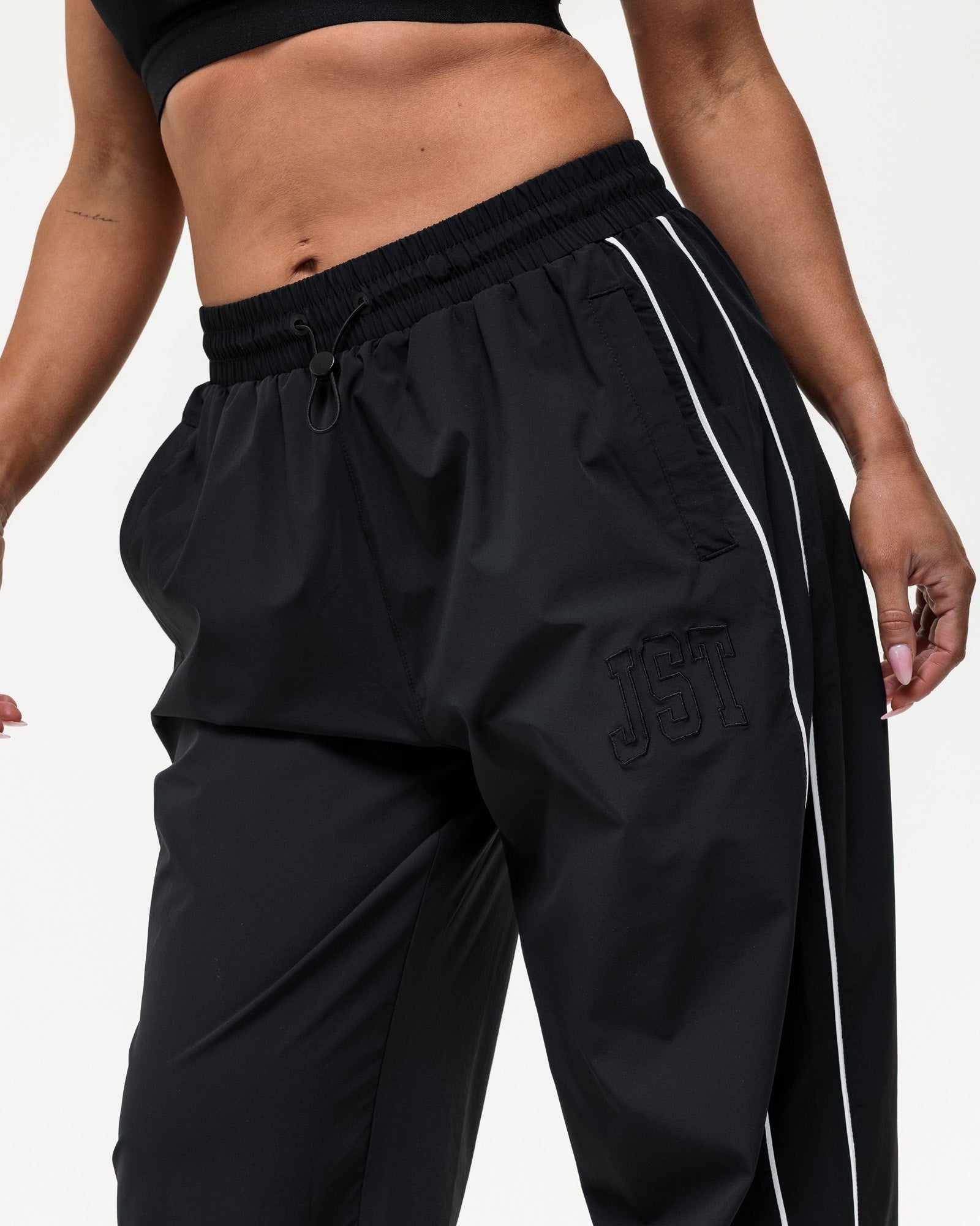 Courtside Track Pants - Black/White