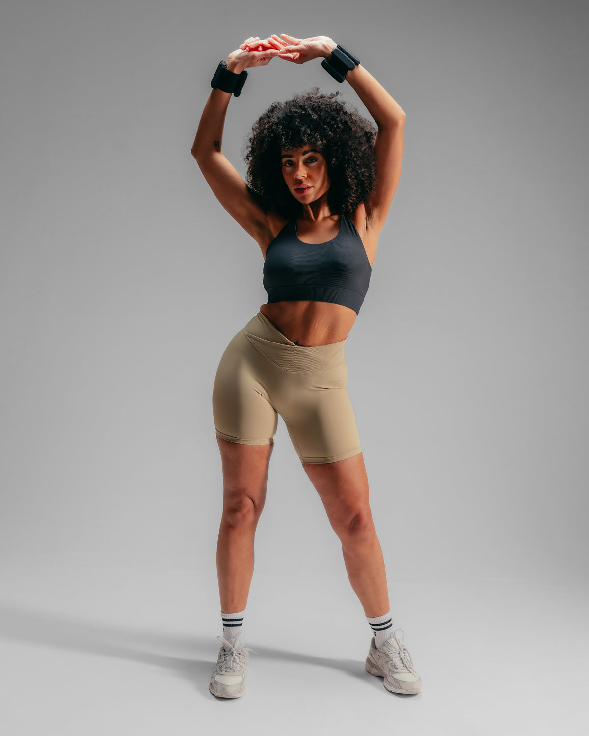 Wrap Over Cycle Shorts - Mocha