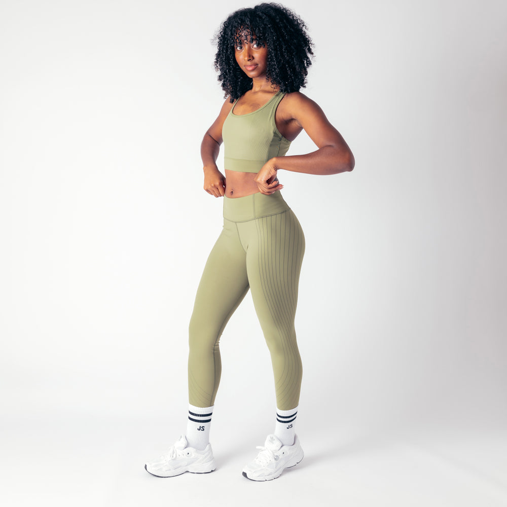 Agility Workout Bra - Military Green