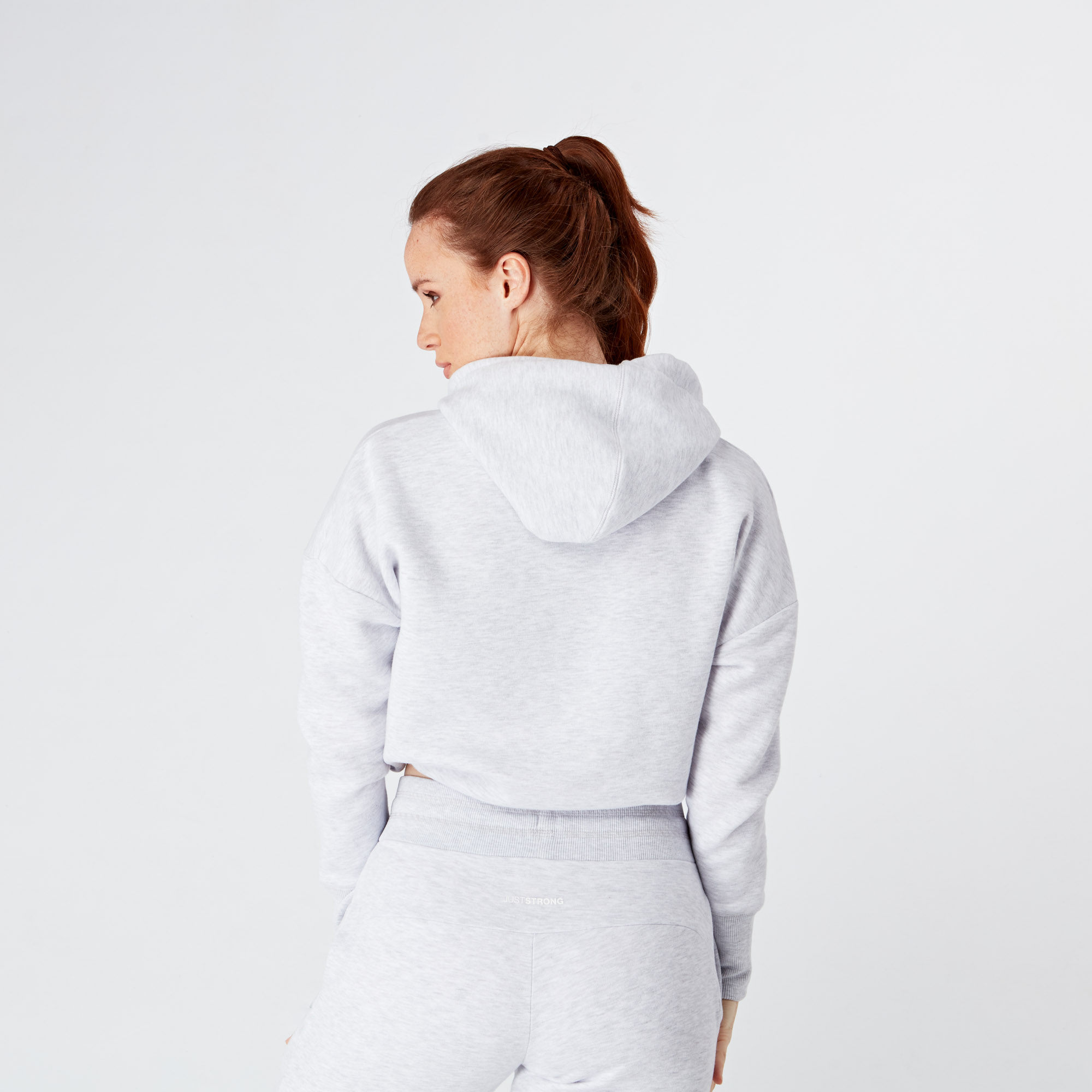 Polar Marl Relax Cropped Hoodie